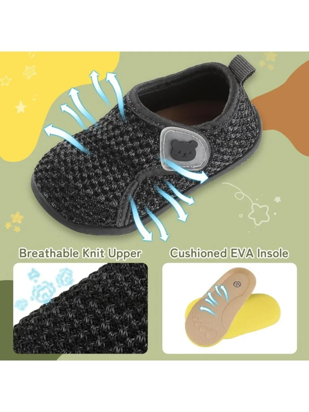 Breathable Lightweight Toddler Shoes for Baby Boys & Girls, 6-24 Months
